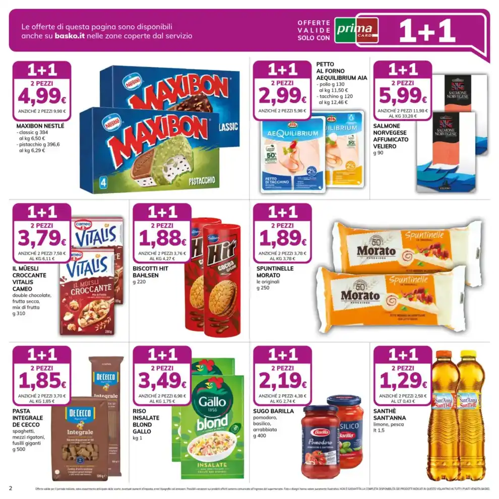Volantino Basko 1+1 dal 30/6 fino al 13/7/2026