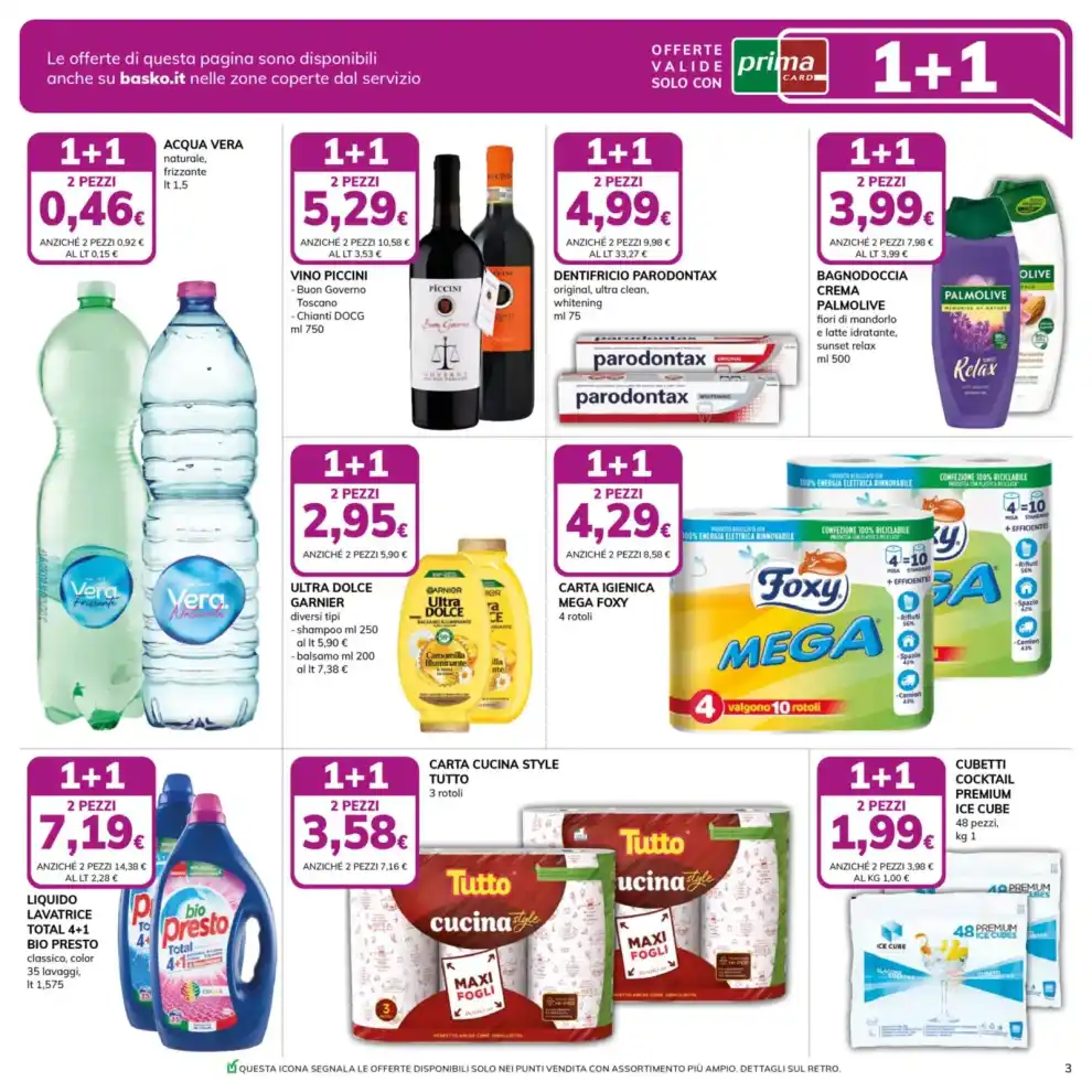 Volantino Basko 1+1 dal 30/6 fino al 13/7/2026