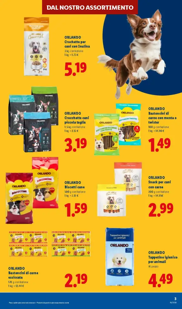 Volantino Lidl Solo il meglio per i tuoi amici a 4 zampe dal 9/7 fino al 15/7/2026