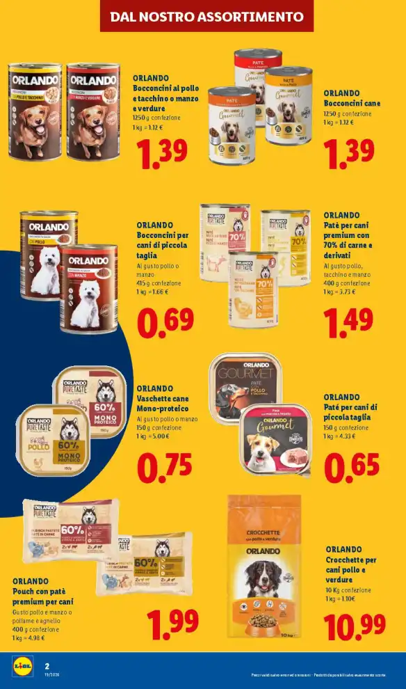 Volantino Lidl Solo il meglio per i tuoi amici a 4 zampe dal 9/7 fino al 15/7/2026