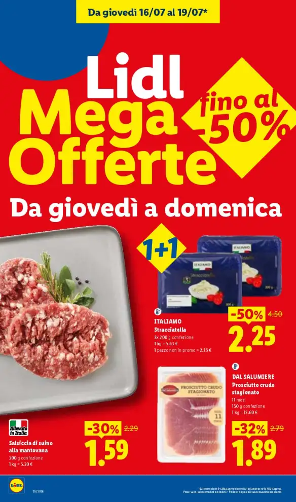 Volantino Lidl Mega Offerte dal 16/7 fino al 22/7/2026