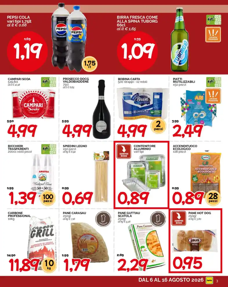 Volantino HarDis Buon Ferragosto dal 6/8 fino al 16/8/2026