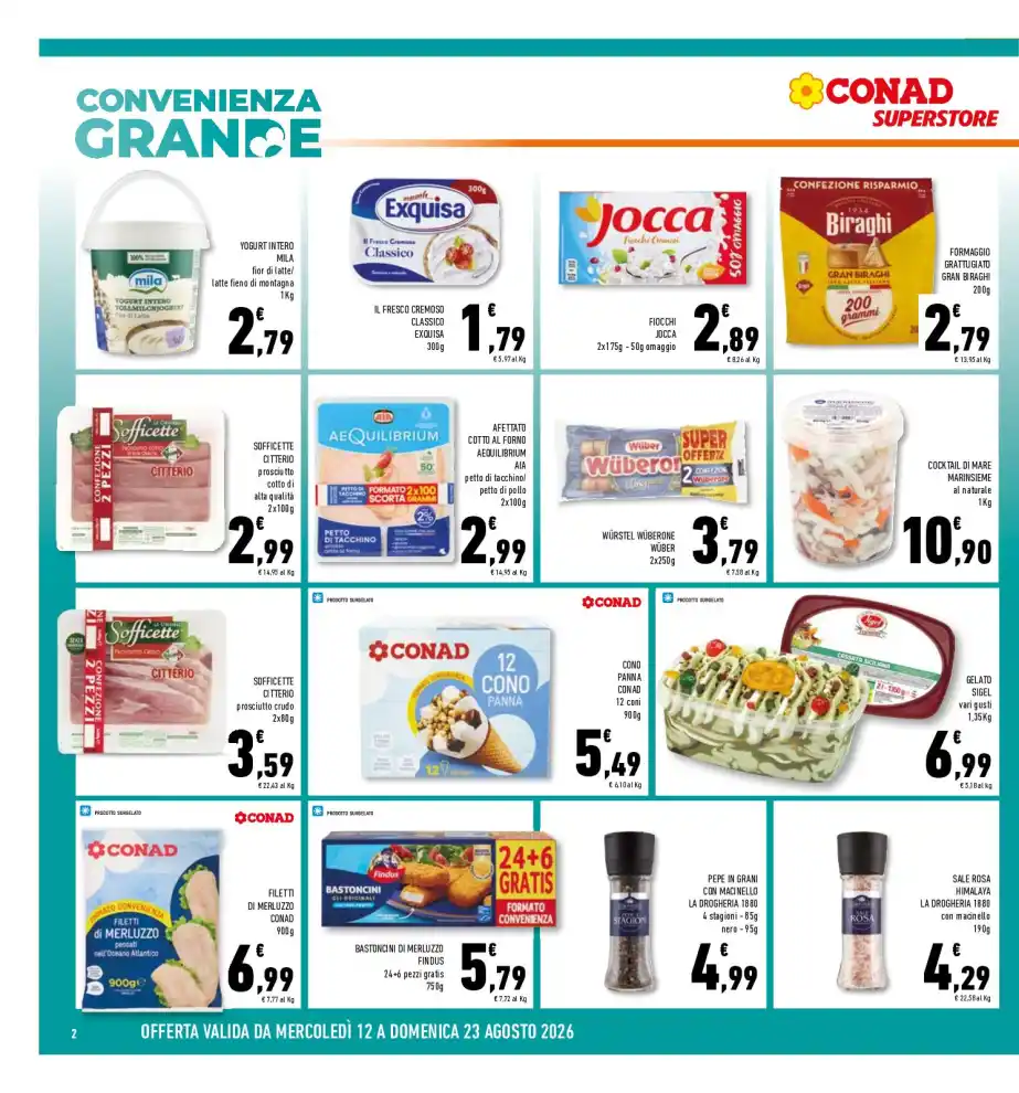 Volantino Conad Superstore Convenienza grande dal 12/8 fino al 23/8/2026