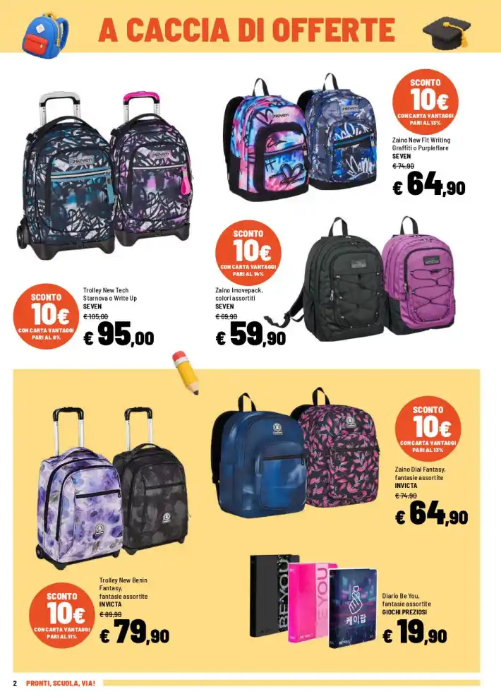 Volantino Iper La grande i Pronti, scuola, via! dal 10/8 fino al 11/10/2026