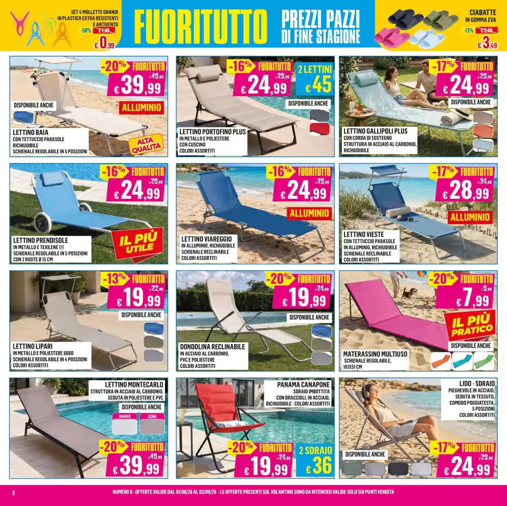 Volantino Satur Fuoritutto dal 1/8 fino al 3/9/2026