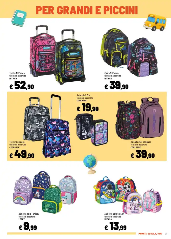 Volantino Iper La grande i Pronti, scuola, via! dal 10/8 fino al 11/10/2026