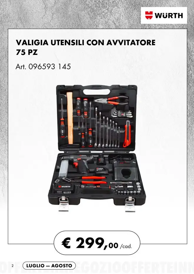 Volantino Wurth Luglio – Agosto dal 1/7 fino al 31/8/2026