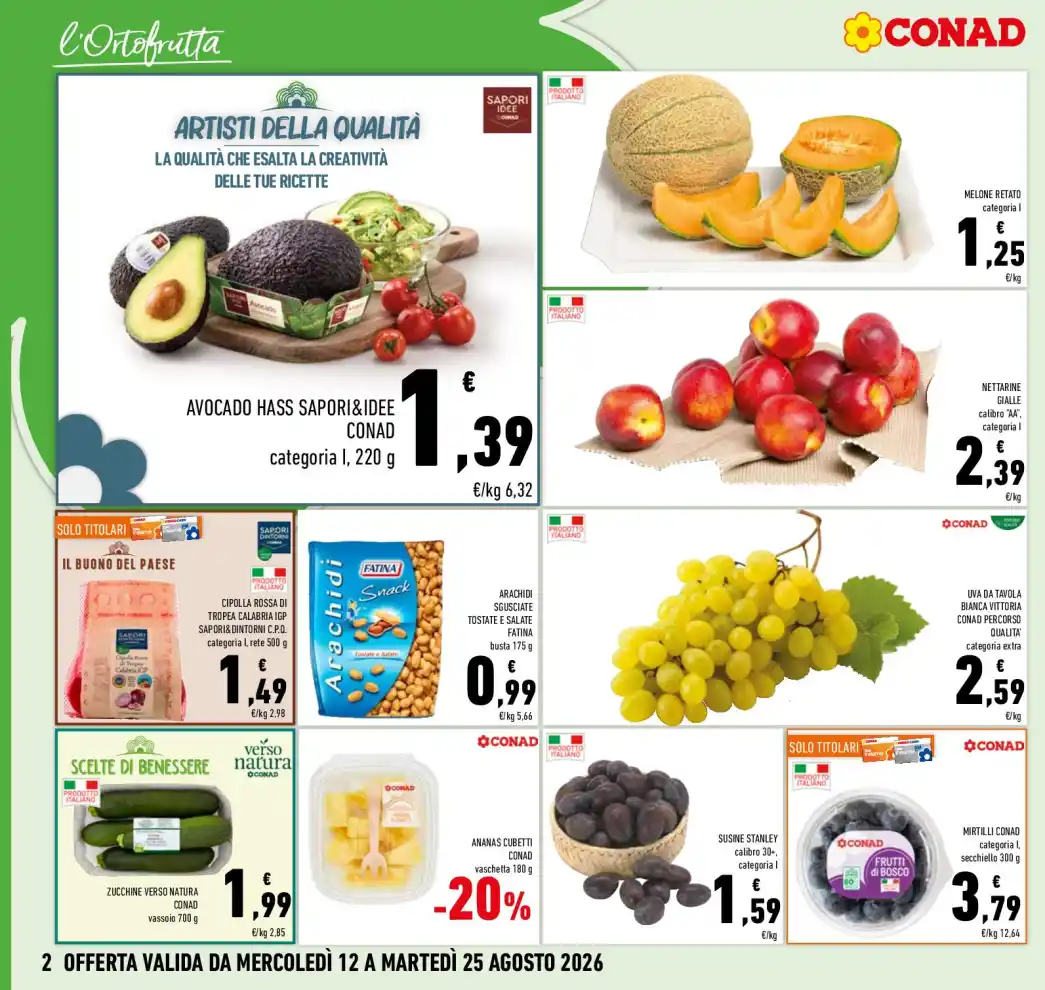 Volantino Conad Super Risparmio dal 12/8 fino al 25/8/2026