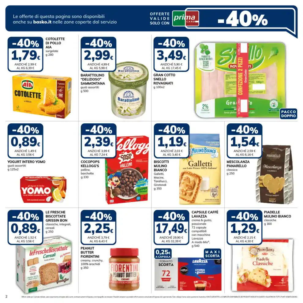 Volantino Basko Solo con Prima Card dal 21/8 fino al 2/9/2026