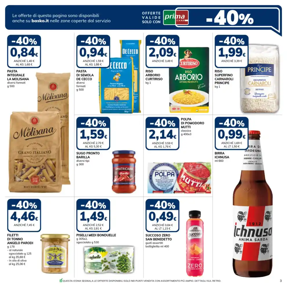 Volantino Basko Solo con Prima Card dal 21/8 fino al 2/9/2026