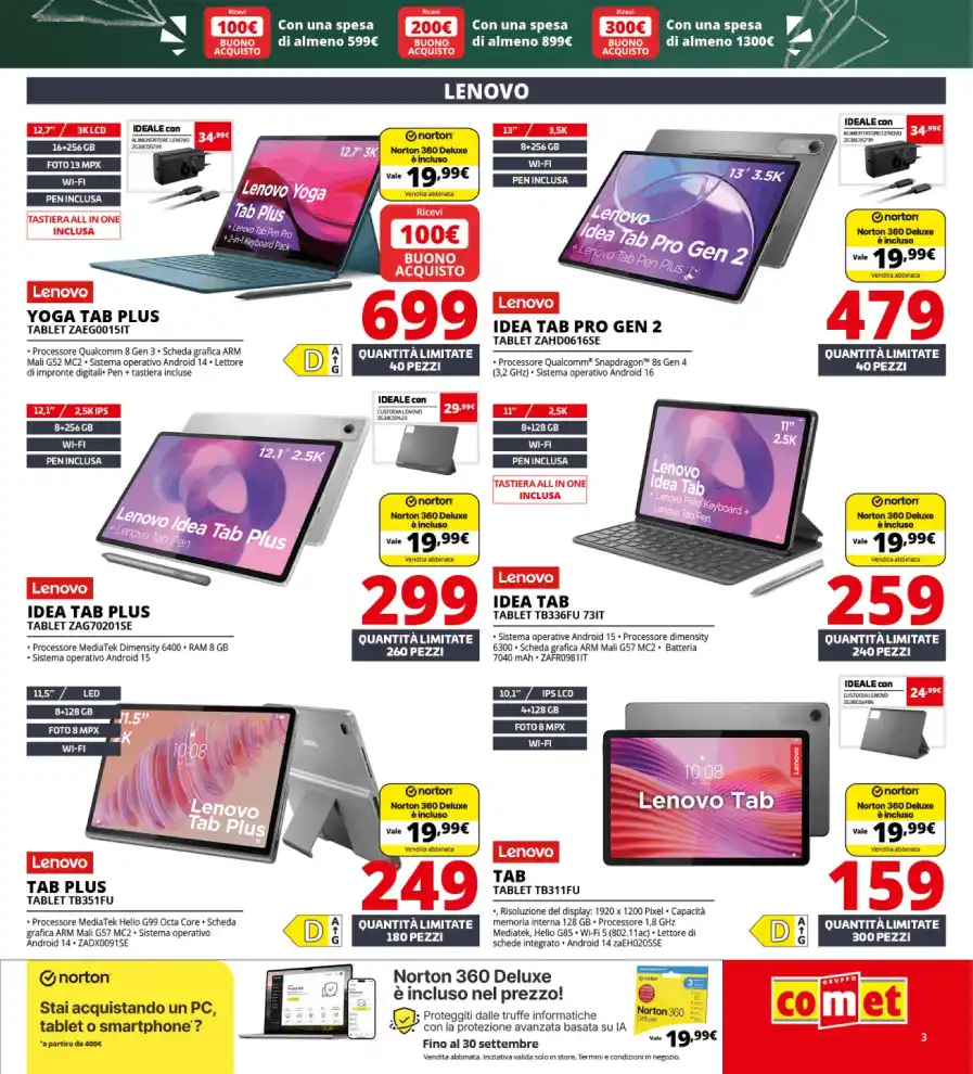 Volantino Comet Back to School dal 20/8 fino al 9/9/2026