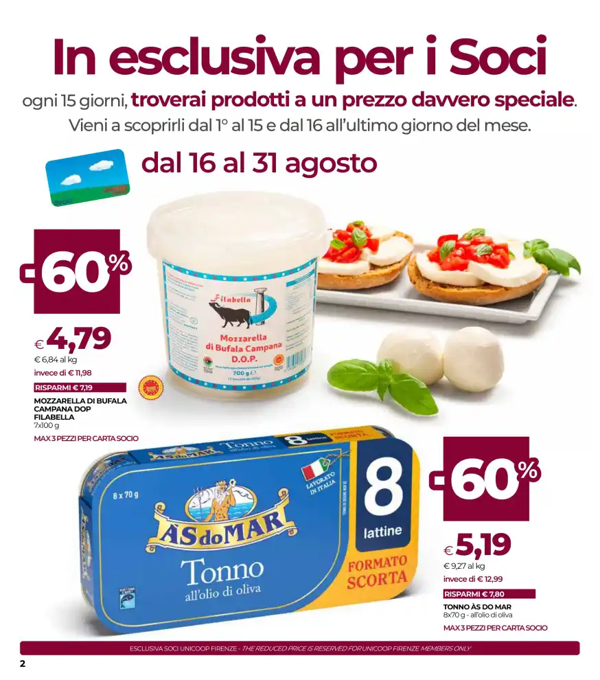 Volantino Coop.fi Weekend ottimi prezzi dal 13/8 fino al 26/8/2026