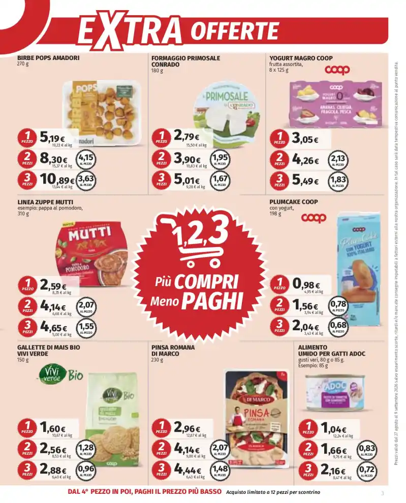 Volantino Ipercoop Extra Offerte dal 27/8 fino al 9/9/2026