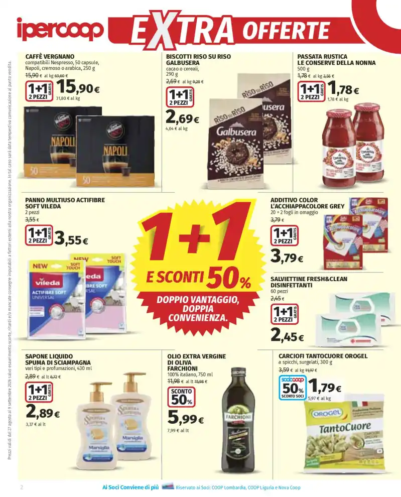 Volantino Ipercoop Extra Offerte dal 27/8 fino al 9/9/2026