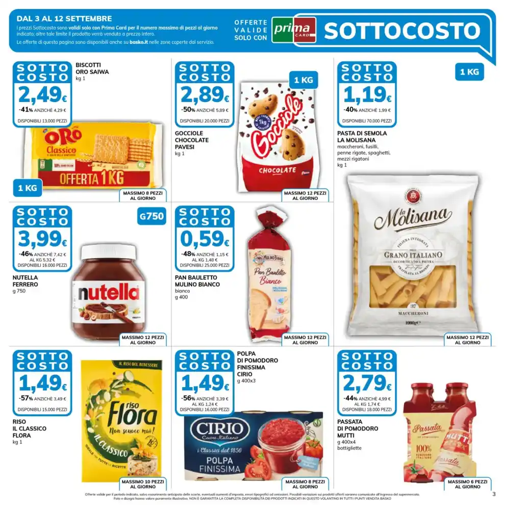 Volantino Basko Sottocosto dal 3/9 fino al 14/9/2026