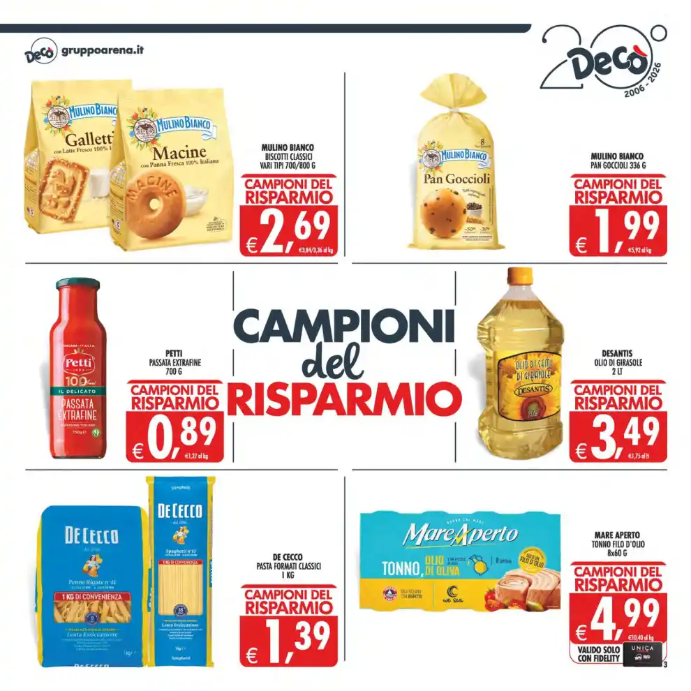Volantino Decò Sicilia Campioni del Risparmio dal 1/9 fino al 10/9/2026