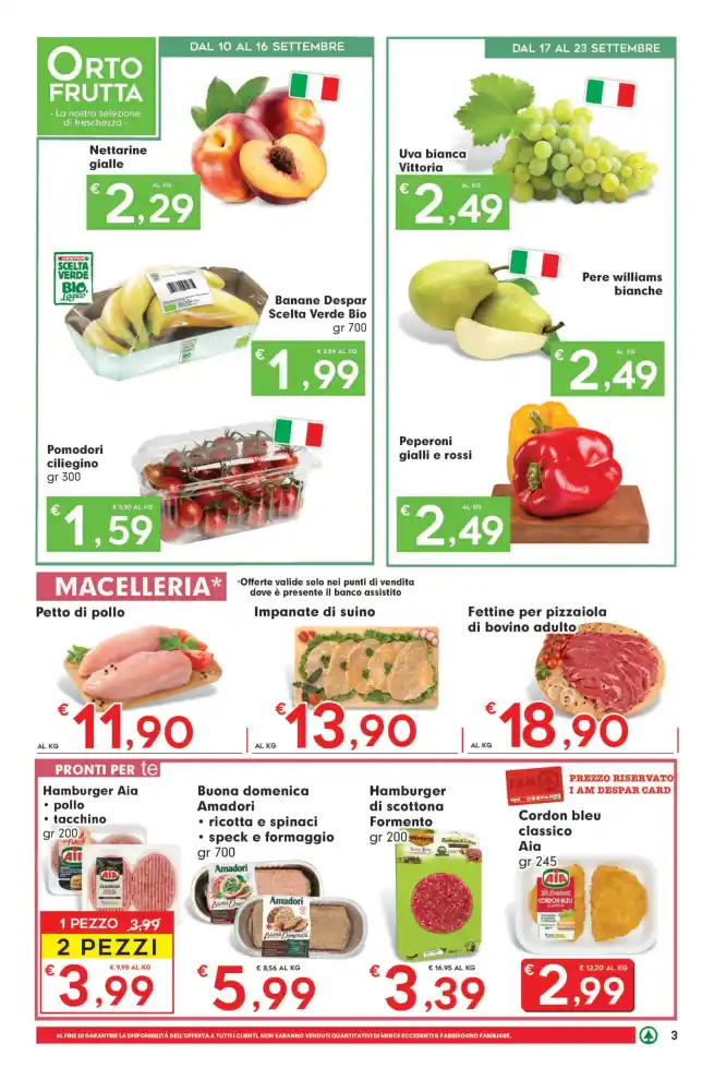 Volantino Despar Express Offerte 1+1 Gratis dal 10/9 fino al 23/9/2026