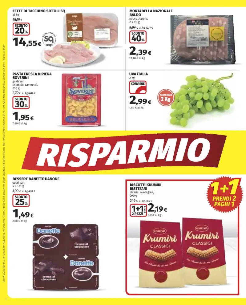 Volantino Coop Superstore Freschissime Offerte dal 17/9 fino al 30/9/2026
