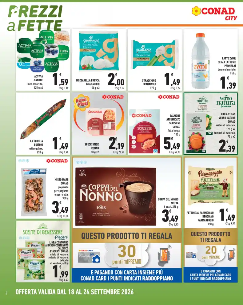 Volantino Conad City Prezzi a Fette dal 18/9 fino al 24/9/2026