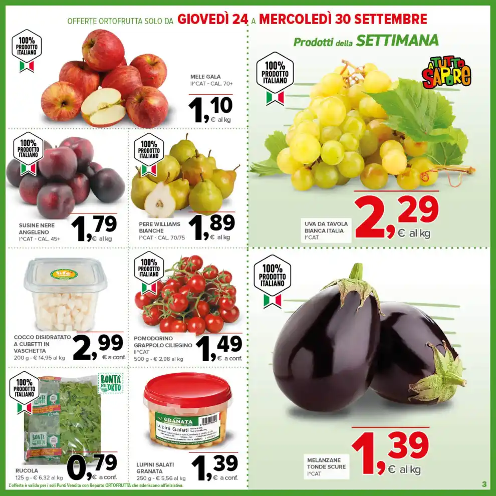 Volantino Todis Supermercato Nuovi bassi e bloccati dal 17/9 fino al 30/9/2026