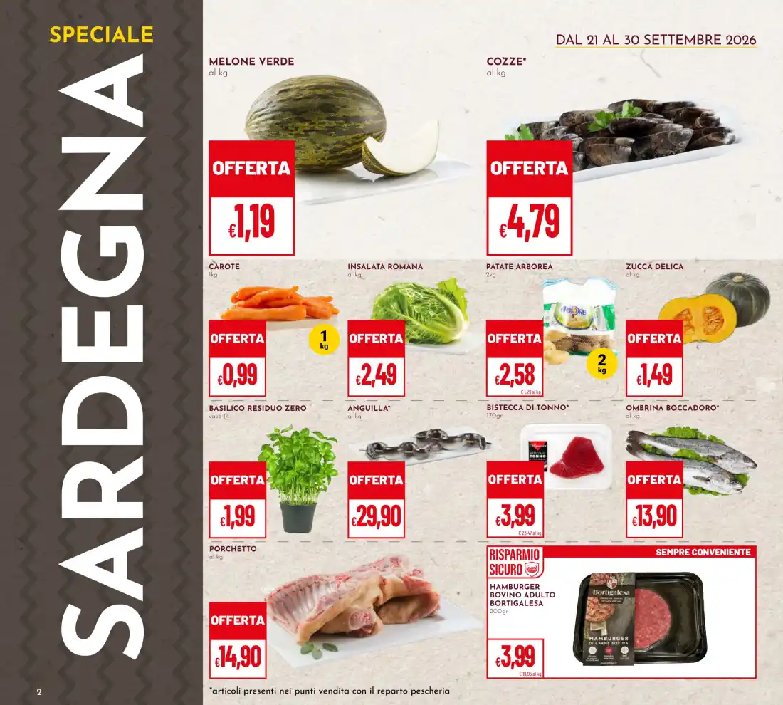 Volantino Pan Sardegna da gustare dal 21/9 fino al 30/9/2026