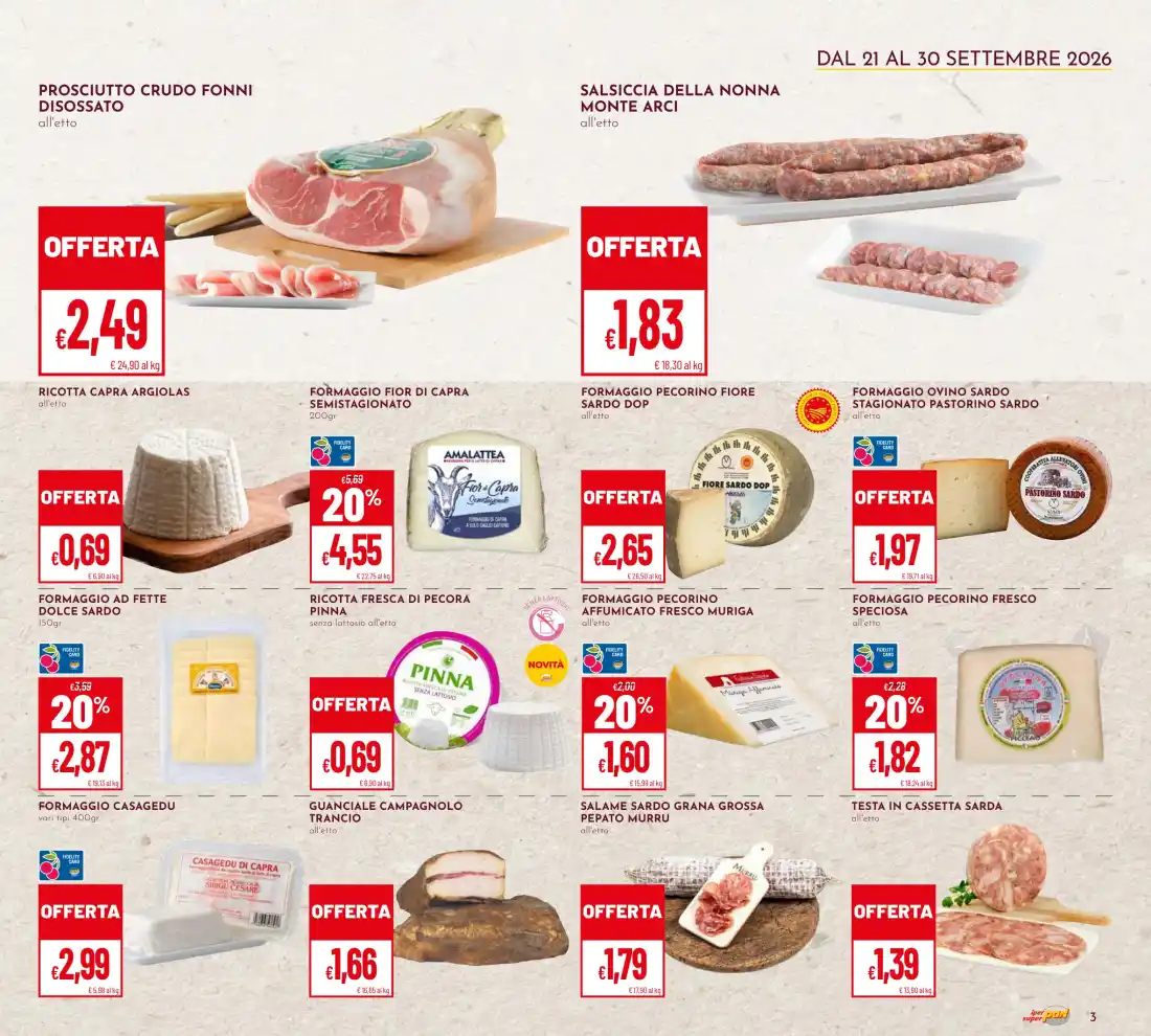 Volantino Pan Sardegna da gustare dal 21/9 fino al 30/9/2026