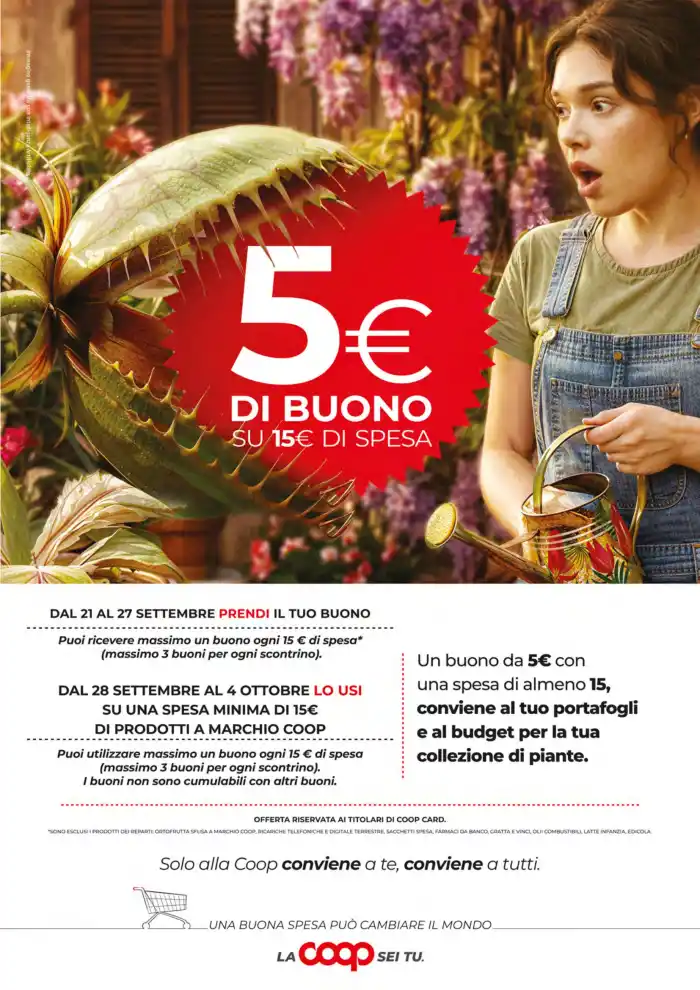 Volantino Coop Calabria Buono 5 Euro dal 21/9 fino al 30/9/2026