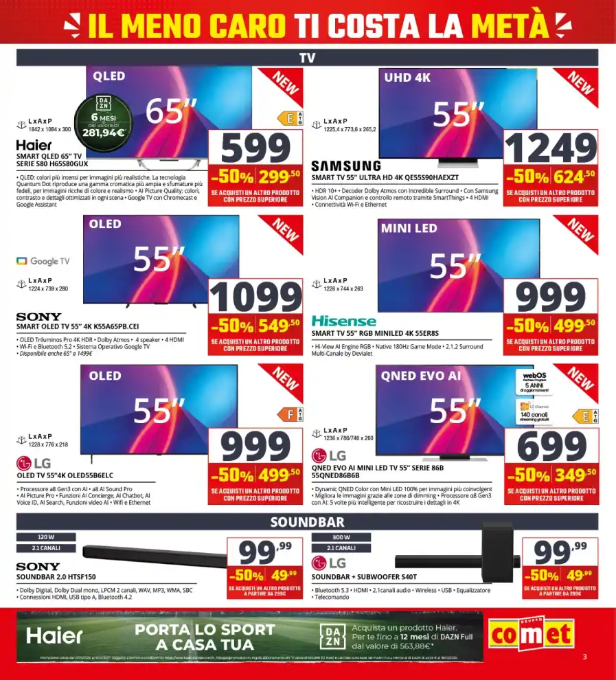 Volantino Comet Acquista due prodotti tech dal 24/9 fino al 7/10/2026