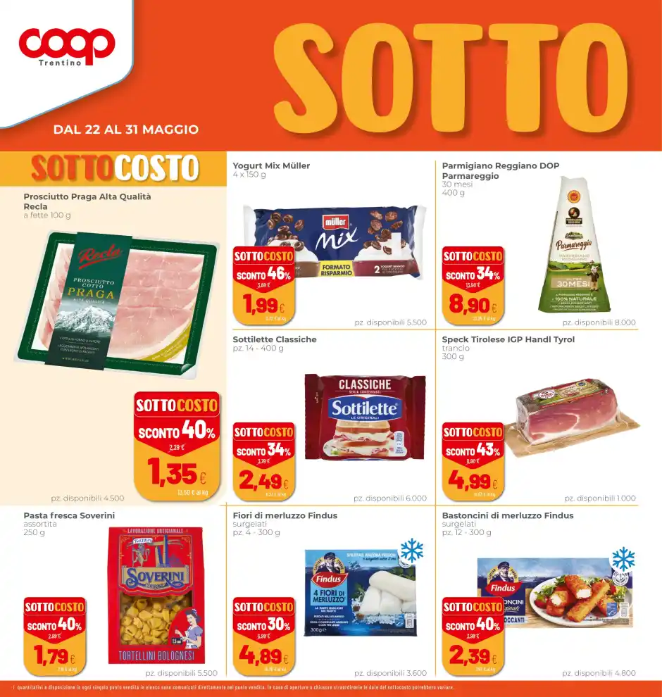 Volantino Coop Trentino Sottocosto dal 22/5 fino al 4/6/2025