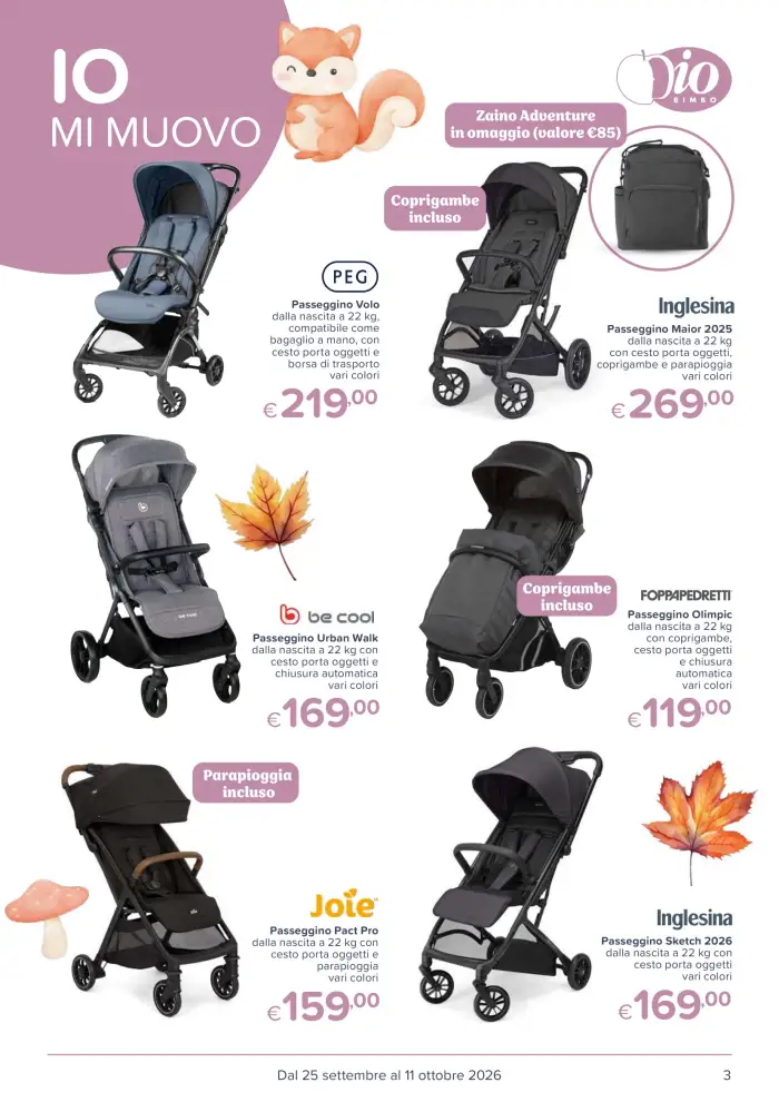 Volantino Io Bimbo Benvenuto Autunno dal 25/9 fino al 11/10/2026