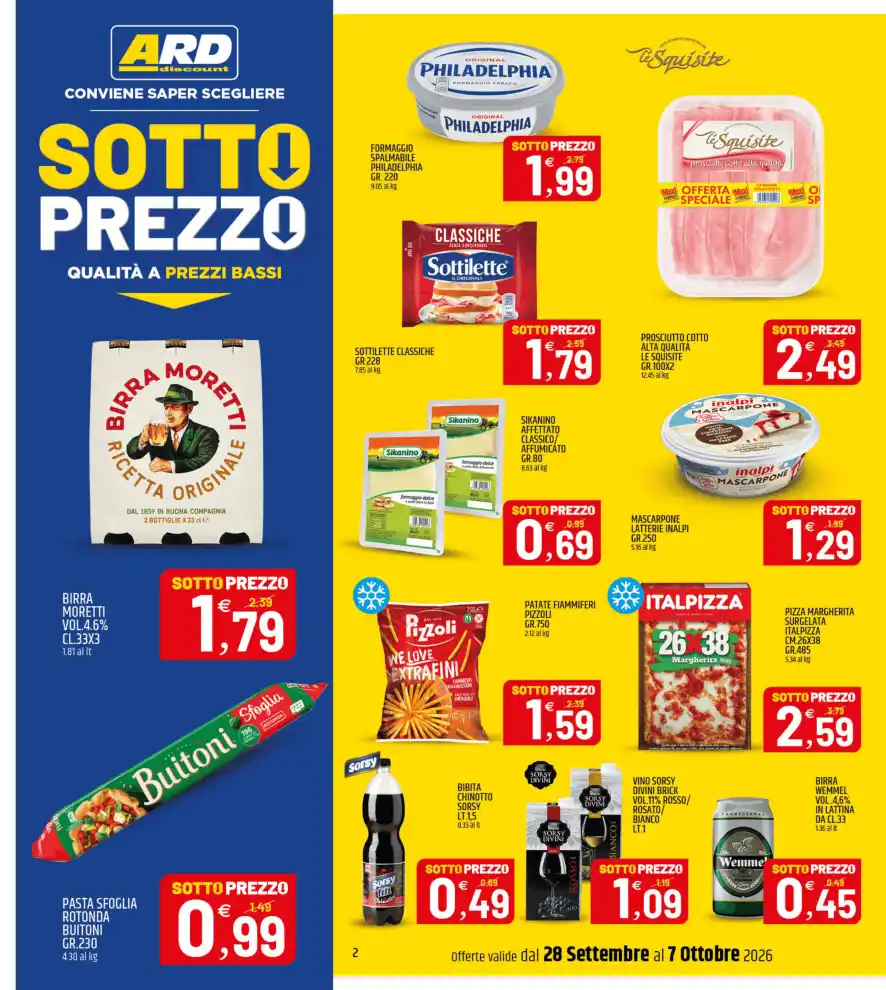 Volantino Ard Discount Sotto Prezzo dal 28/9 fino al 7/10/2026