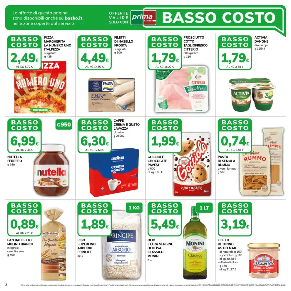 Volantino Basko Basso Costo dal 29/9 fino al 12/10/2026