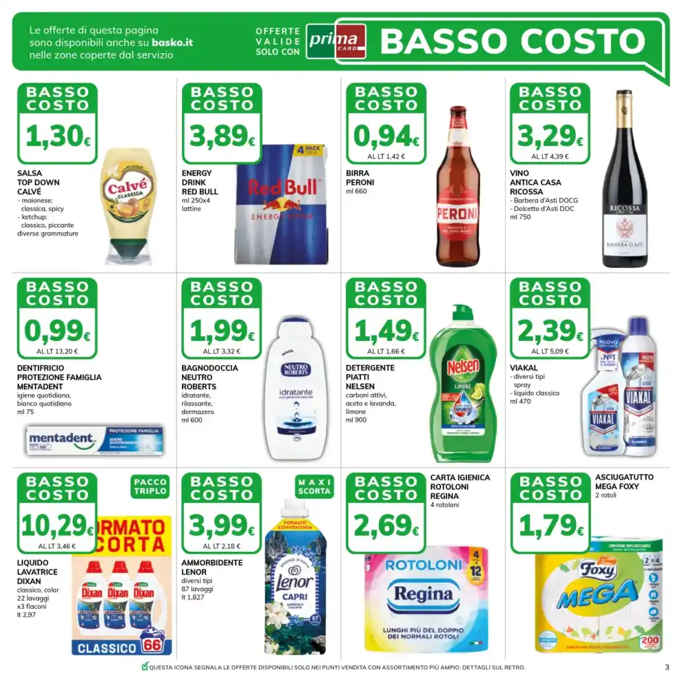 Volantino Basko Basso Costo dal 29/9 fino al 12/10/2026