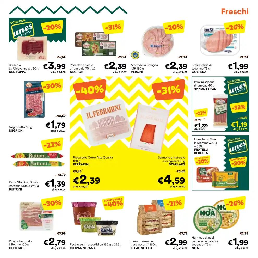 Volantino Unes Grandi occasioni dal 23/9 fino al 7/10/2026