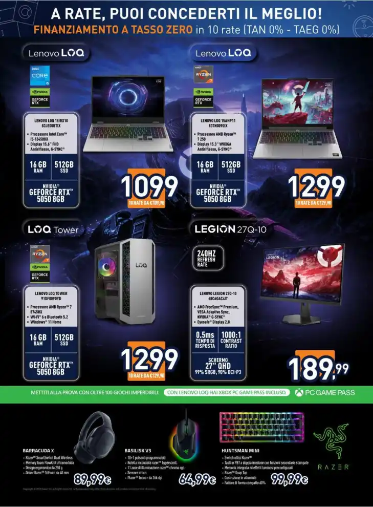 Volantino Unieuro Speciale Gaming dal 25/9 fino al 4/10/2026