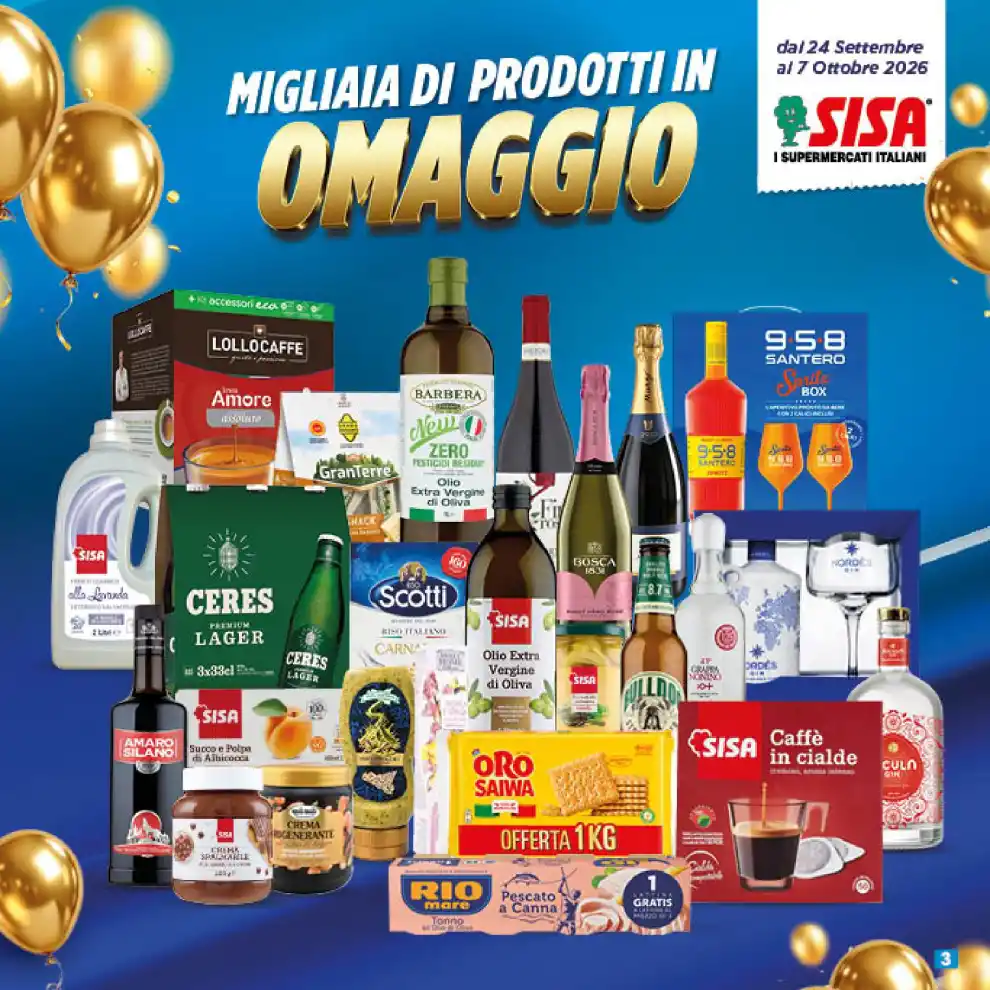 Volantino Sisa Ogni spesa è una festa dal 24/9 fino al 7/10/2026