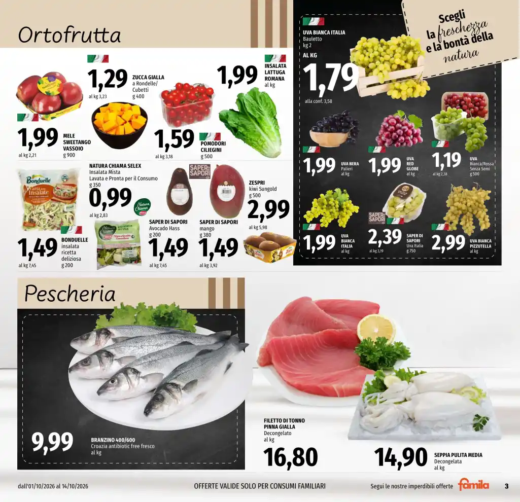 Volantino Famila Ma guarda che risparmio dal 1/10 fino al 14/10/2026