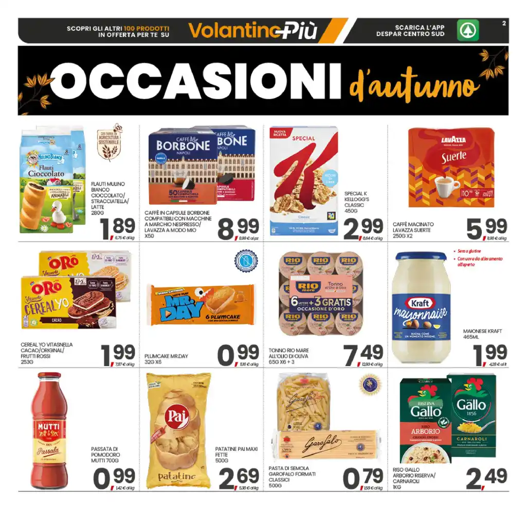 Volantino Eurospar Occasioni d’autunno dal 1/10 fino al 8/10/2026