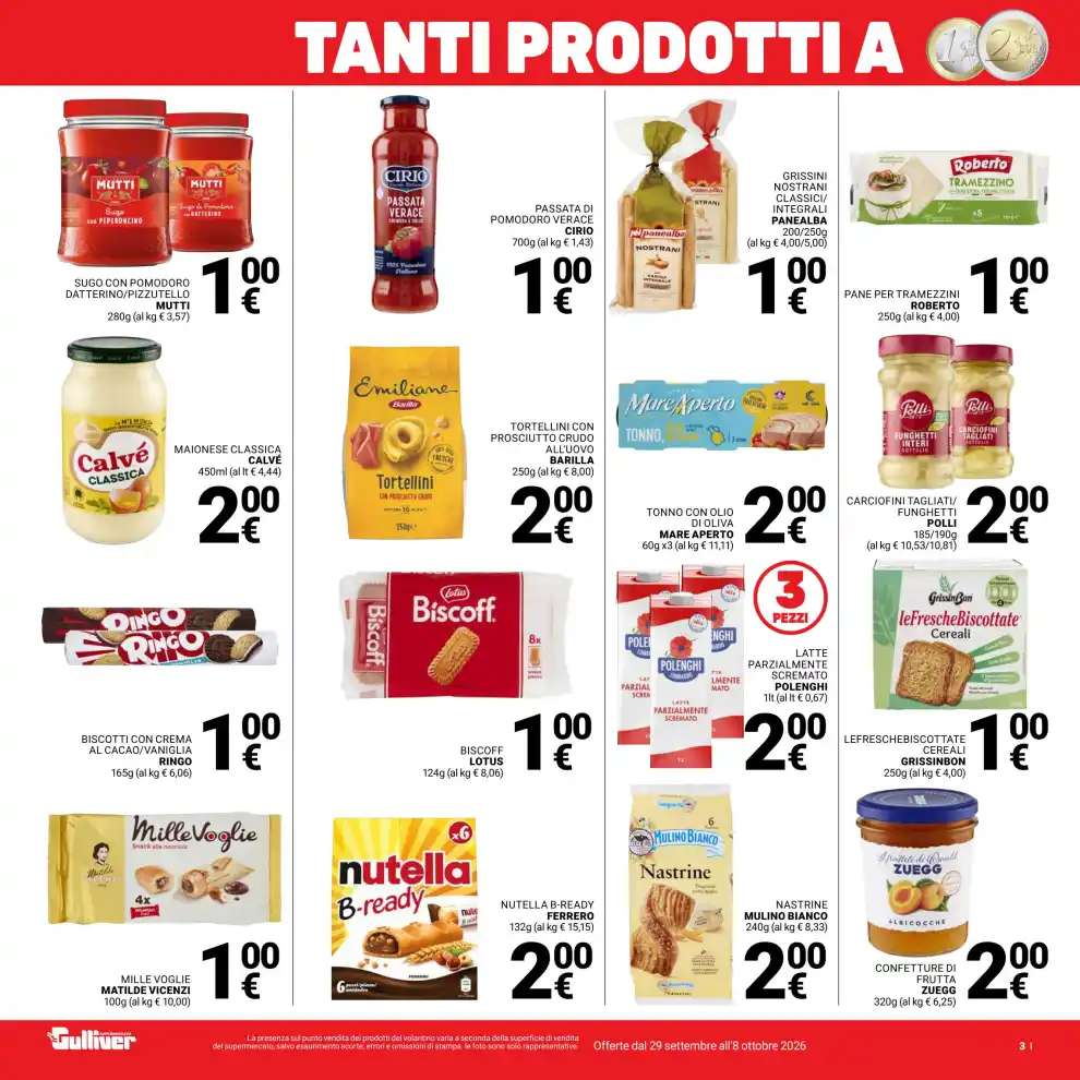 Volantino Gulliver Tanti prodotti a dal 29/9 fino al 8/10/2026