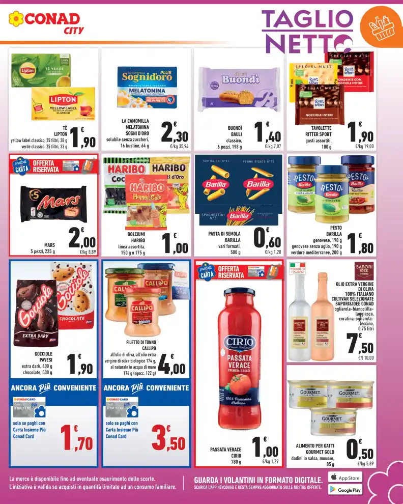Volantino Conad City Taglio Netto dal 2/10 fino al 8/10/2026