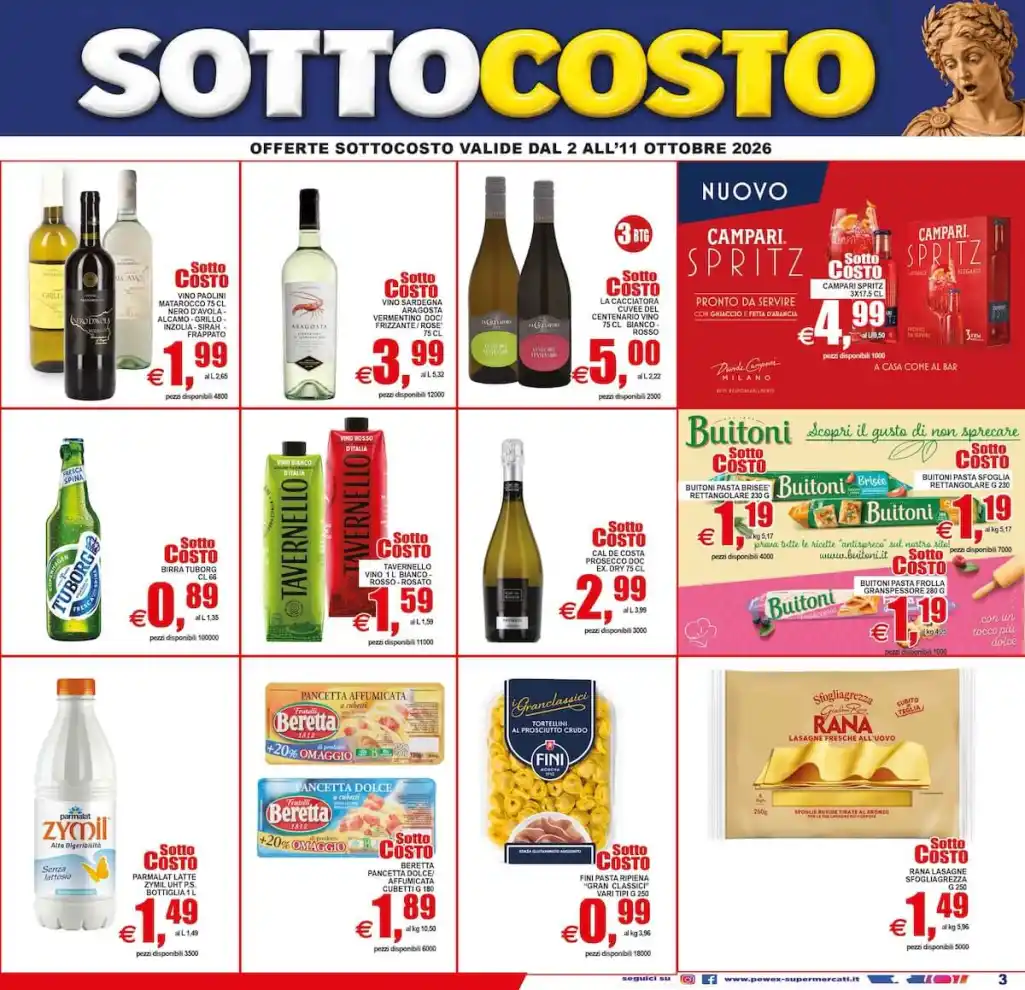 Volantino Pewex Sottocosto ottobre 2026 dal 2/10 fino al 11/10/2026