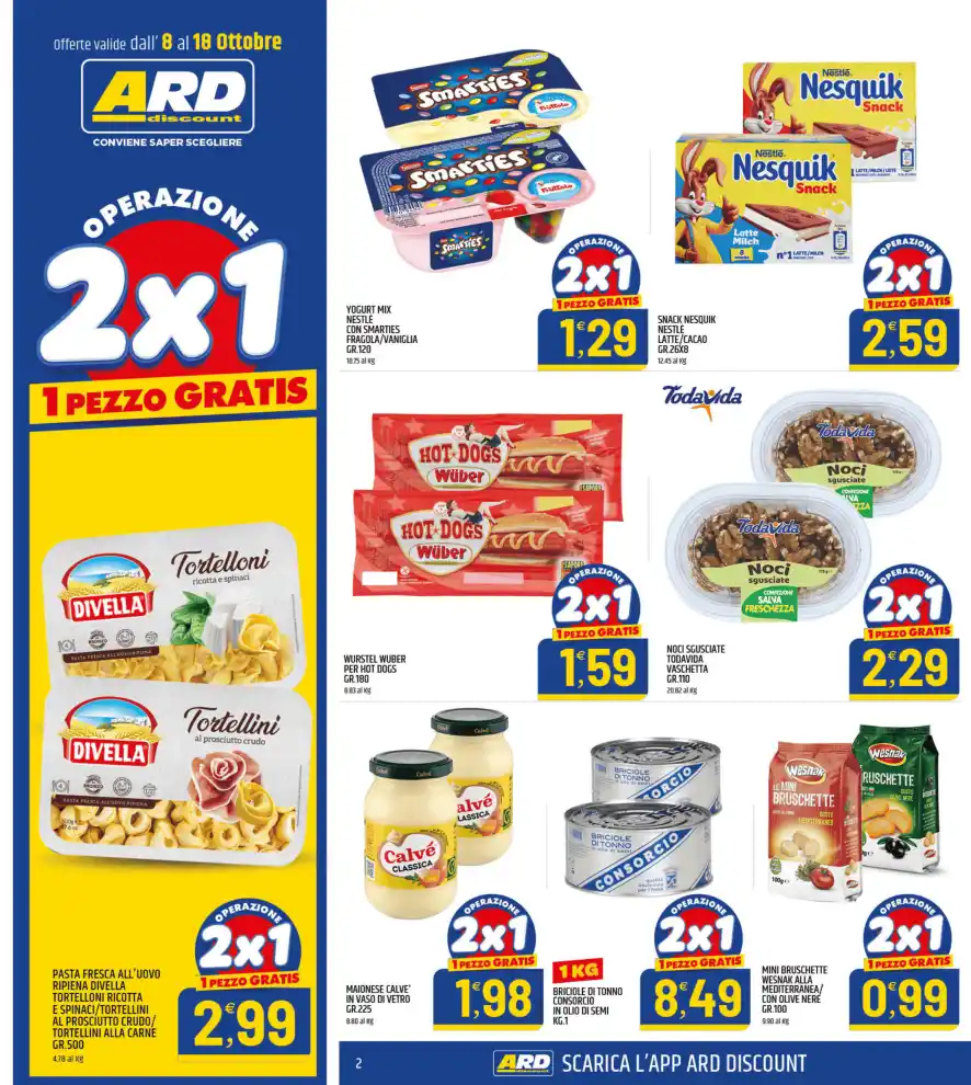 Volantino Ard Discount Weekend sotto prezzo dal 8/10 fino al 18/10/2026