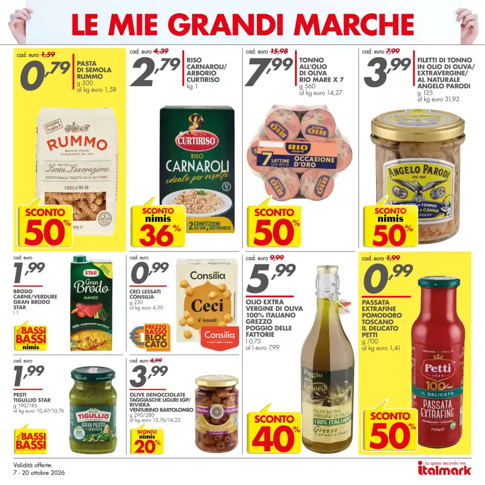Volantino Italmark Le mie grandi marche dal 7/10 fino al 20/10/2026