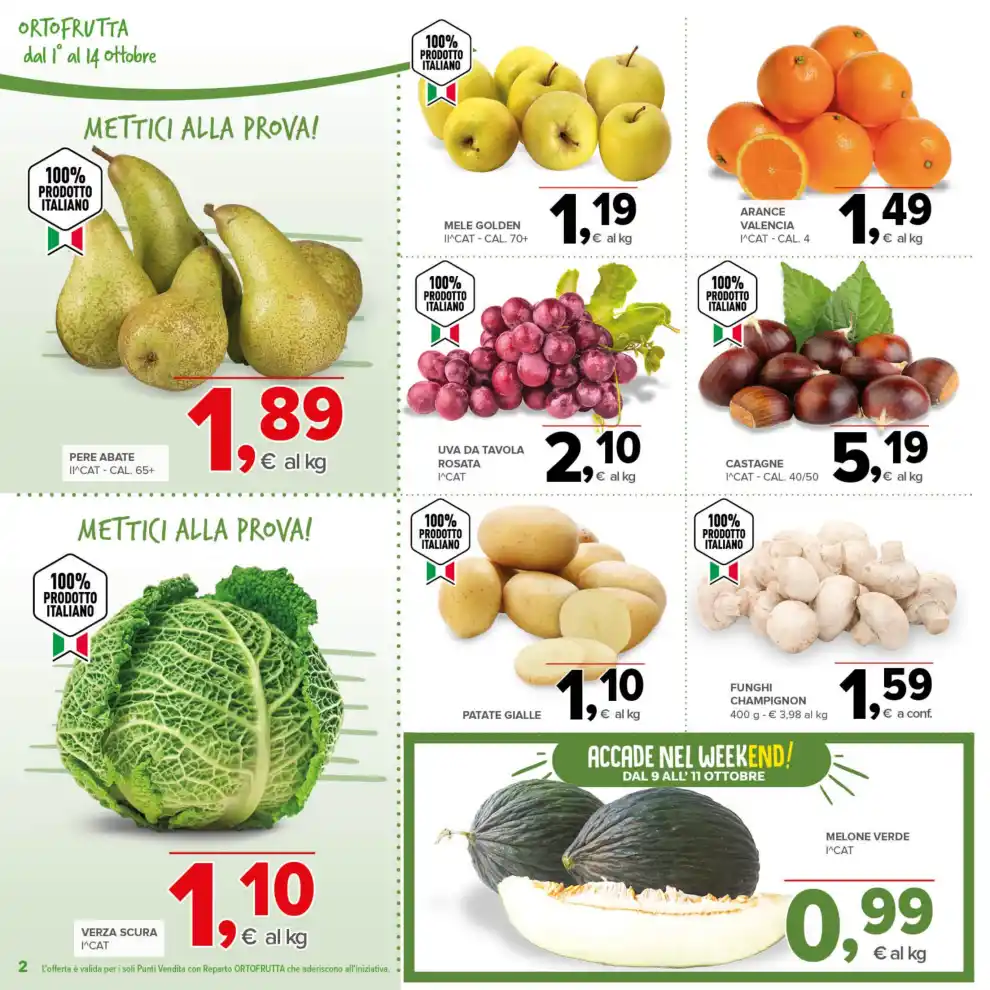 Volantino Todis Supermercato Nuovi bassi e bloccati dal 1/10 fino al 14/10/2026