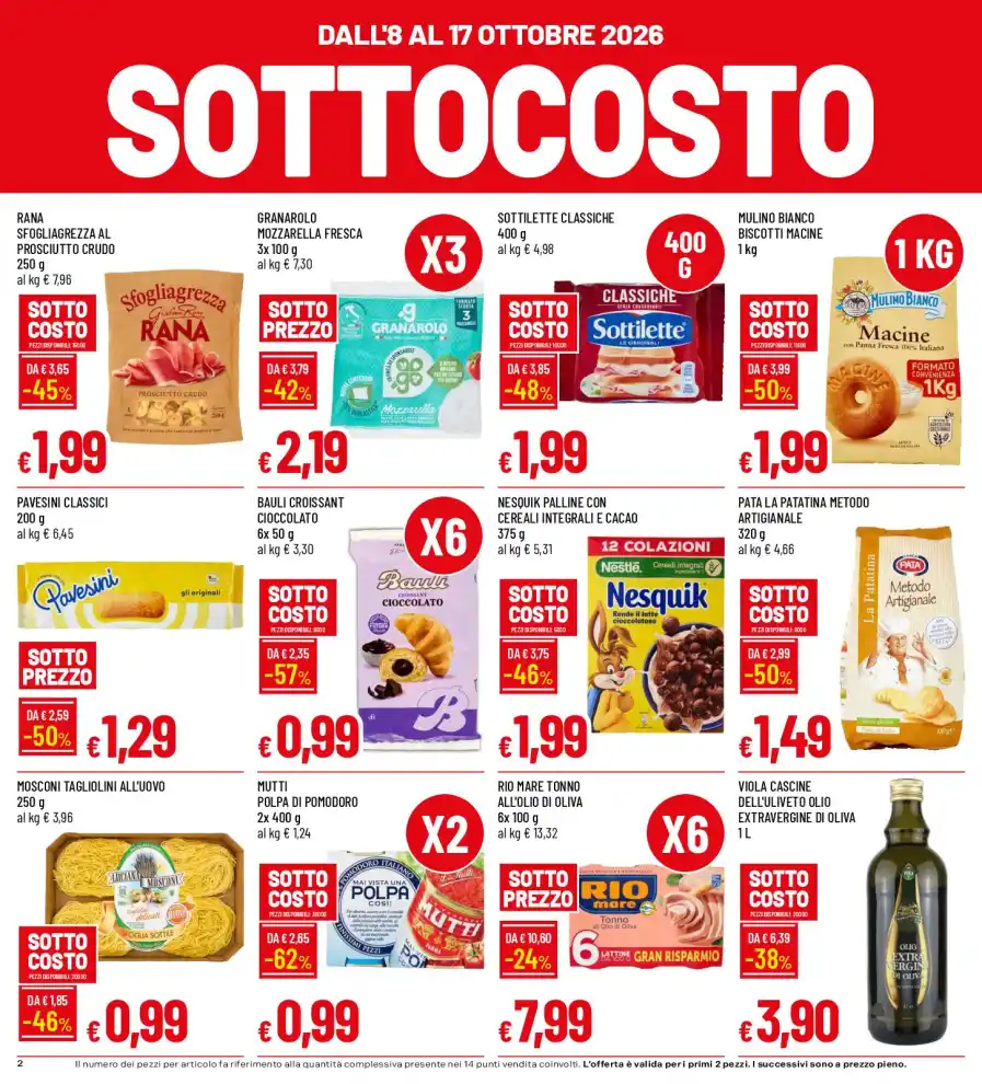 Volantino IperFamila Sottocosto dal 8/10 fino al 17/10/2026