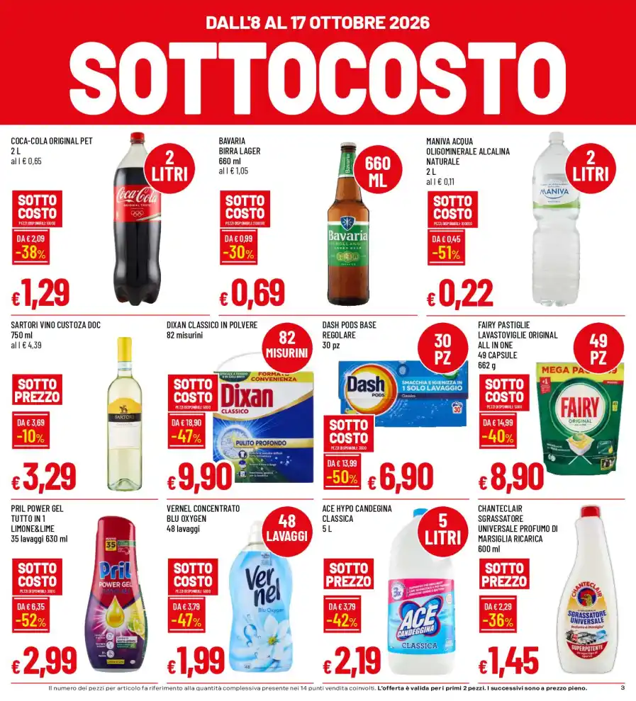 Volantino IperFamila Sottocosto dal 8/10 fino al 17/10/2026