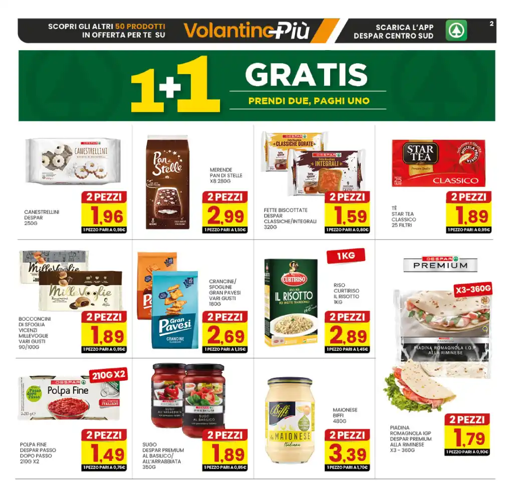 Volantino Despar 1+1 Gratis dal 12/10 fino al 17/10/2026