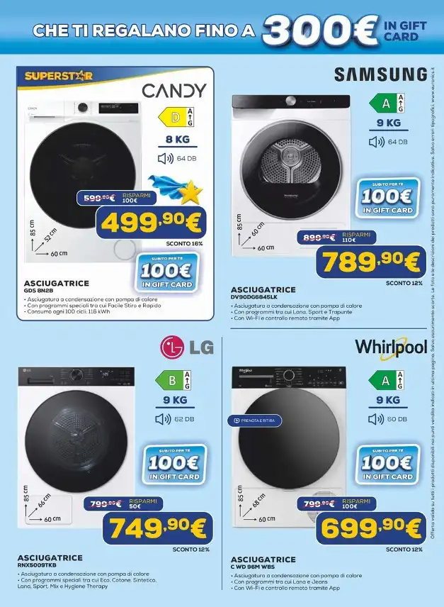 Volantino Euronics Prodotti Star dal 8/10 fino al 28/10/2026