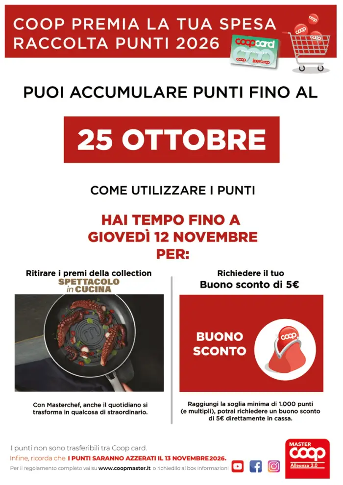 Volantino Coop Master Alleanza 3.0 dal 12/10 fino al 21/10/2026