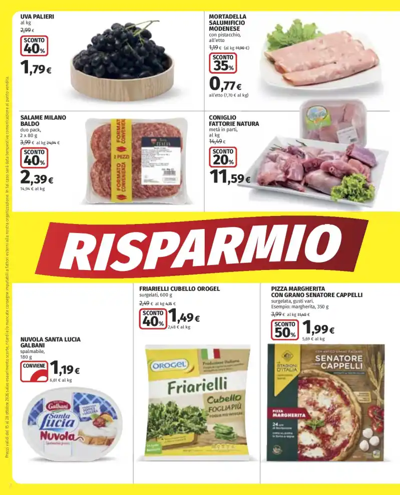 Volantino Coop Risparmio per davvero dal 15/10 fino al 28/10/2026